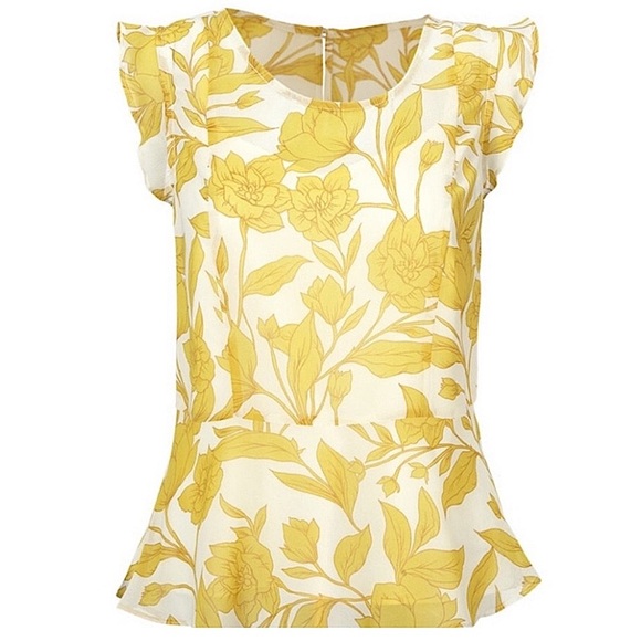 Cabi 5899 Sheer Sunrise Top Spring 2021 Women's Size XL - Picture 4 of 7